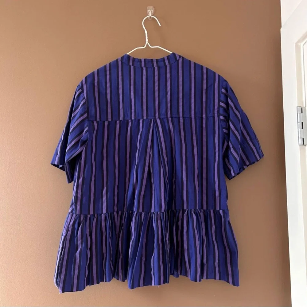 Bobo Choses Blue & Purple Striped Blouse - Picture 3 of 4